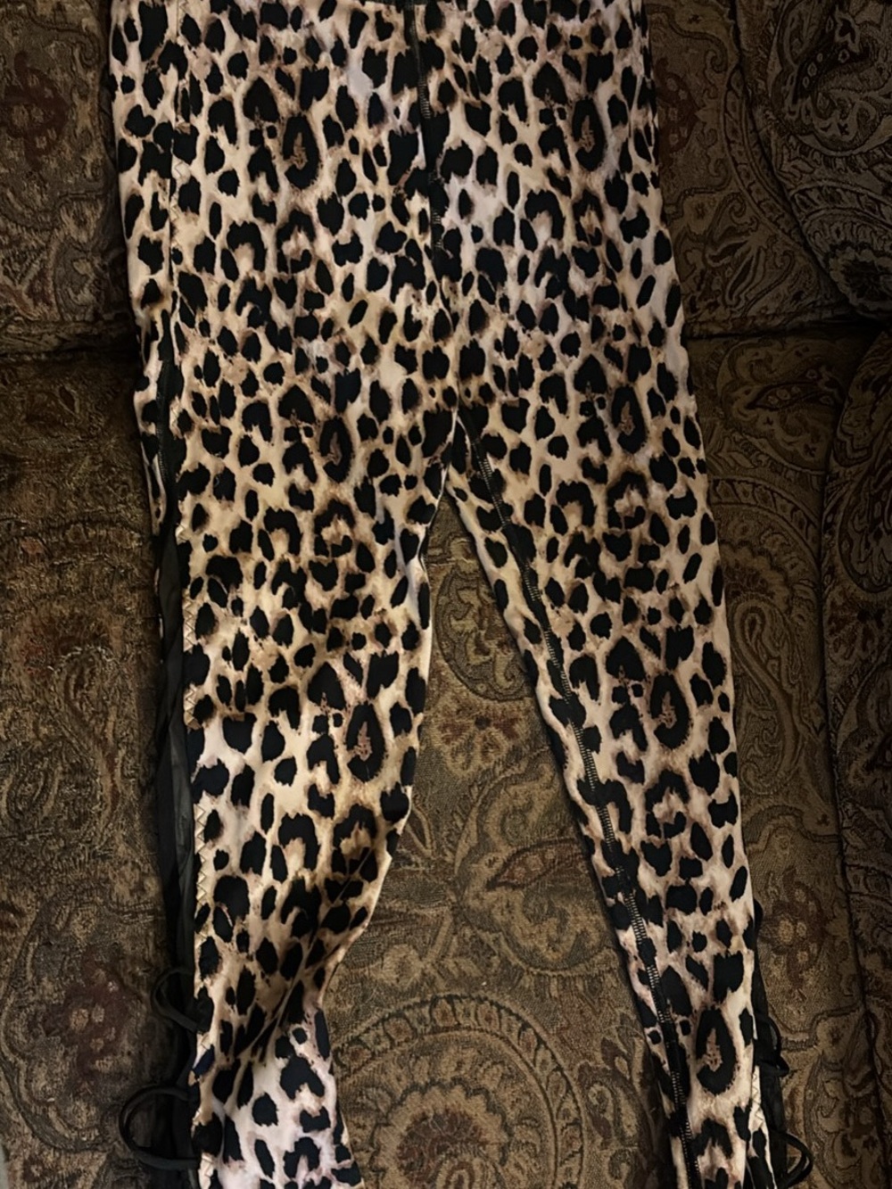 Victoria's Secret Leopard Print Leggings in Black, Brown, Cream